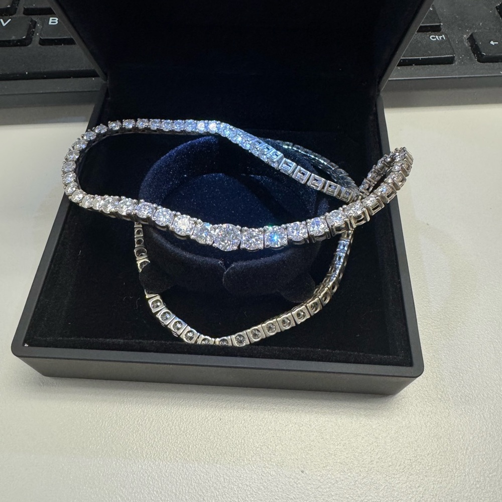 Elegant 14k white gold plated over sterling silver Women's Necklace